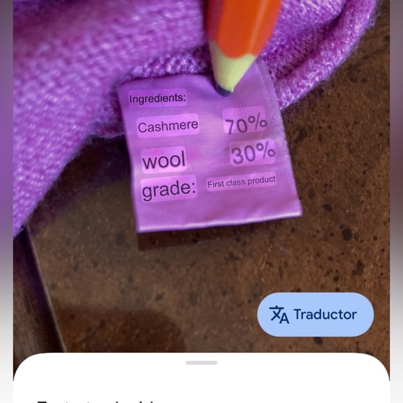 cashmere & wool beatiful pink sweater size small - Picture 8 of 8